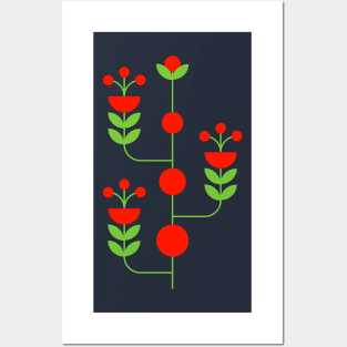 Floral geometric minimalist #7 Posters and Art